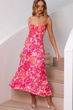 Vacation Dresses|Spring Break Dresses>Hello Molly Peony Pillow Maxi Dress Pink