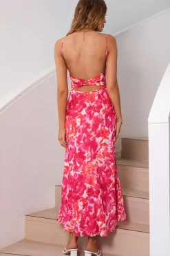 Vacation Dresses|Spring Break Dresses>Hello Molly Peony Pillow Maxi Dress Pink