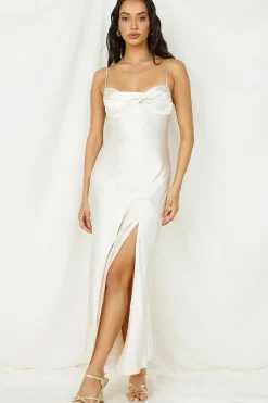 Formal Dresses|Cocktail Dresses>Hello Molly People Watching Maxi Dress Champagne