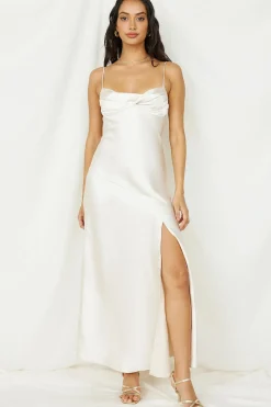 Formal Dresses|Cocktail Dresses>Hello Molly People Watching Maxi Dress Champagne