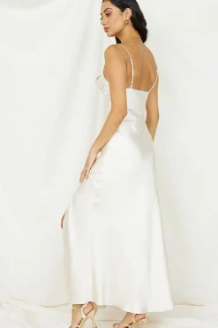 Formal Dresses|Cocktail Dresses>Hello Molly People Watching Maxi Dress Champagne