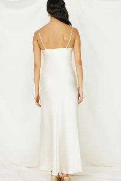 Formal Dresses|Cocktail Dresses>Hello Molly People Watching Maxi Dress Champagne