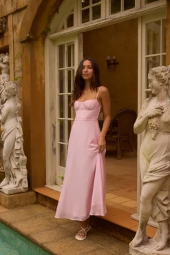 Wedding Guest Dresses|Cocktail Dresses>Hello Molly Petals on the Wind Maxi Dress Pink