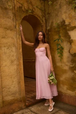 Wedding Guest Dresses|Cocktail Dresses>Hello Molly Petals on the Wind Maxi Dress Pink