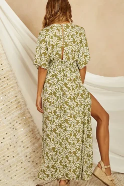 Spring Break Dresses|Bump Friendly>Hello Molly Phoenix Maxi Dress Green
