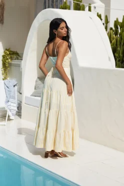 Spring Break Dresses|Brunch Dresses>Hello Molly Picnic Season Maxi Dress Yellow
