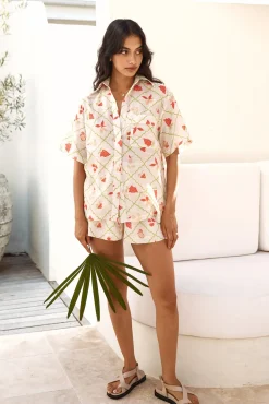 Shorts|Two-Piece Shorts Set>Hello Molly Picnic Table Shorts Multi