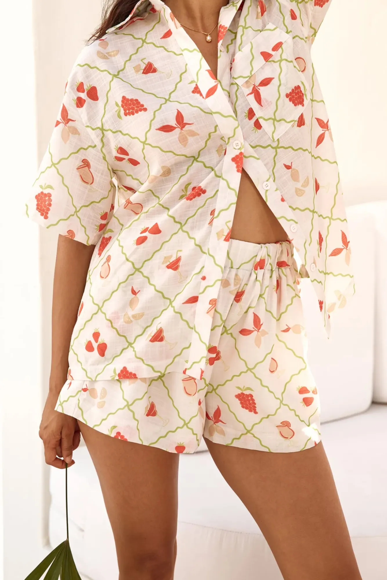 Shorts|Two-Piece Shorts Set>Hello Molly Picnic Table Shorts Multi