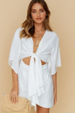Spring Break Dresses|Summer Dresses>Hello Molly Pieces Of A Whole Dress White