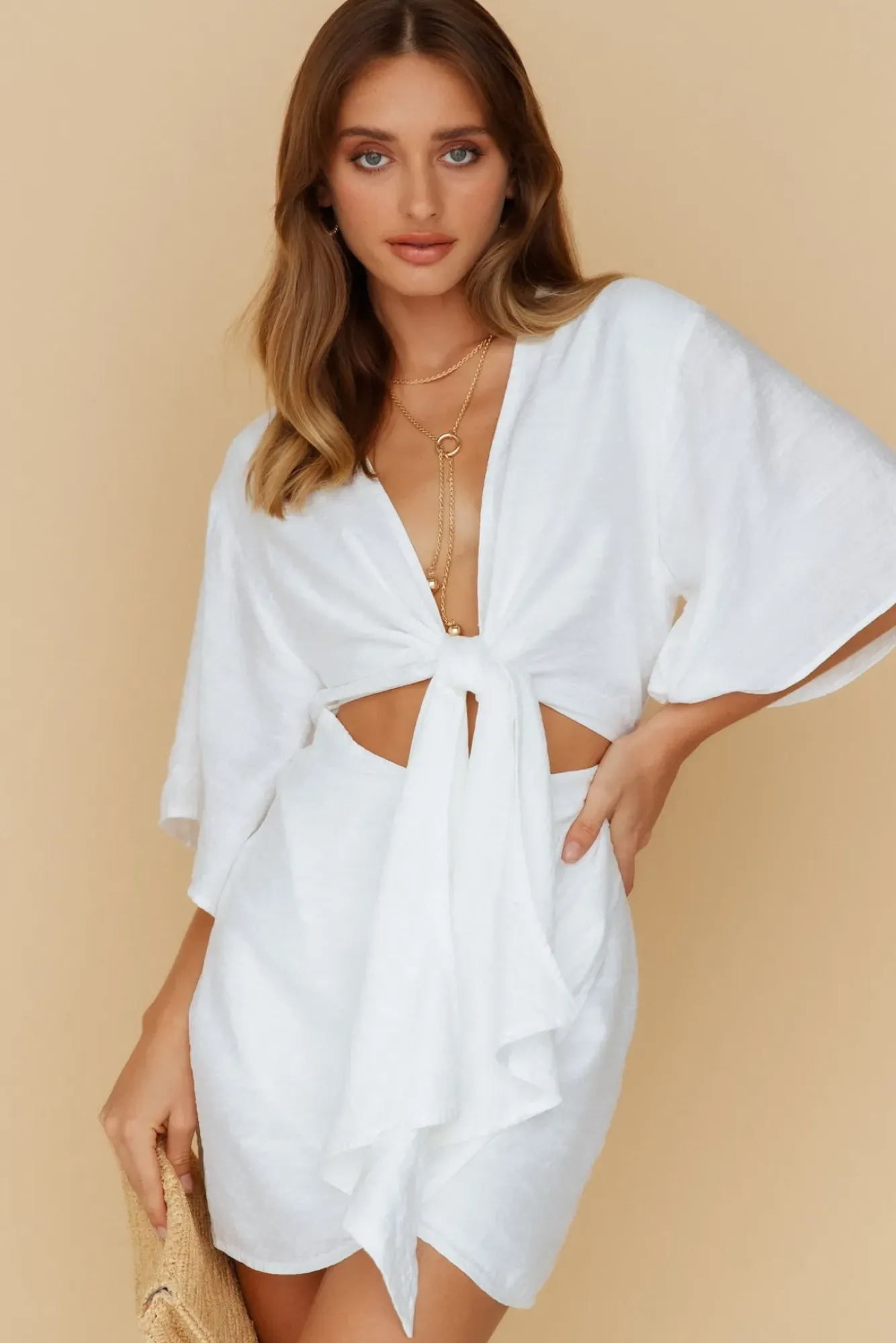 Spring Break Dresses|Summer Dresses>Hello Molly Pieces Of A Whole Dress White