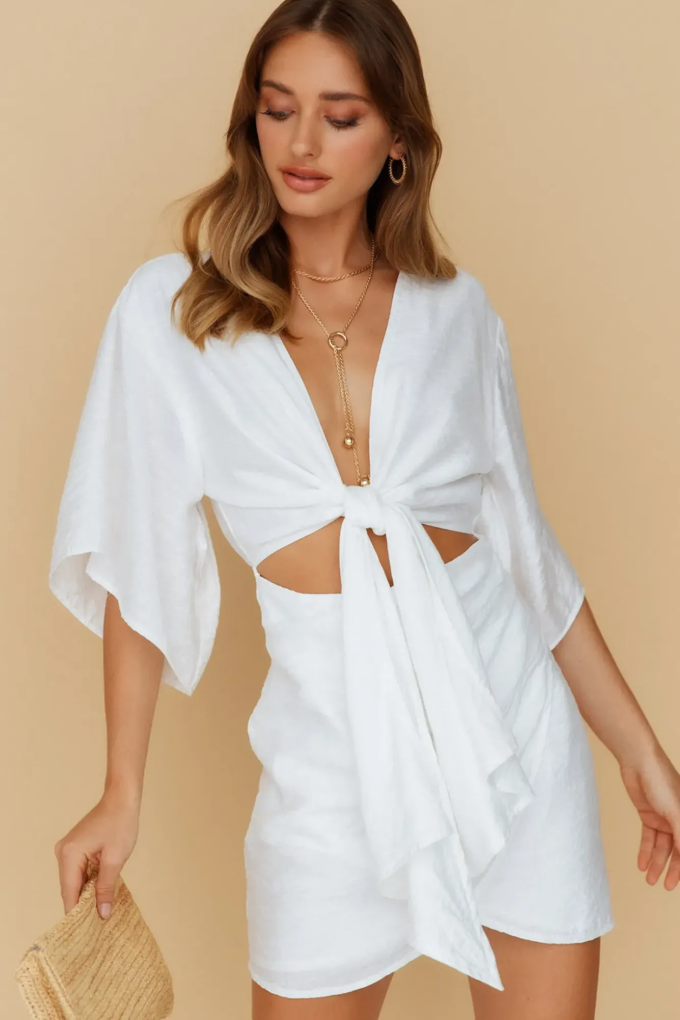 Spring Break Dresses|Summer Dresses>Hello Molly Pieces Of A Whole Dress White