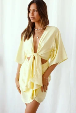 Vacation Dresses|Spring Break Dresses>Hello Molly Pieces Of A Whole Dress Yellow
