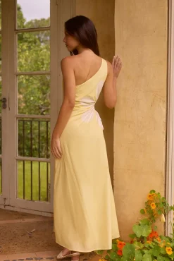 Wedding Guest Dresses|Cocktail Dresses>Hello Molly Pina Colada One Shoulder Maxi Dress