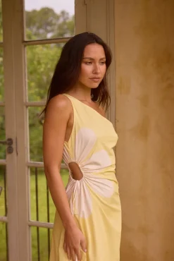 Wedding Guest Dresses|Cocktail Dresses>Hello Molly Pina Colada One Shoulder Maxi Dress