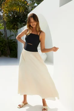Cocktail Dresses|Date Night Dresses>Hello Molly Pippa Maxi Dress Cream Black