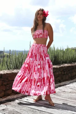 Skirts|Skirt And Top Sets>Hello Molly Platonic Maxi Skirt Pink