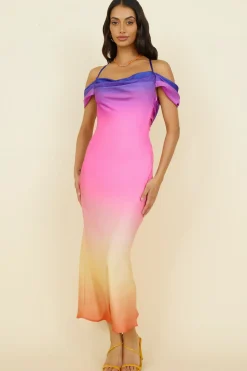 Cocktail Dresses|Vacation Dresses>Hello Molly Play My Ace Maxi Dress Multi