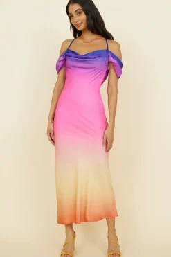 Cocktail Dresses|Vacation Dresses>Hello Molly Play My Ace Maxi Dress Multi