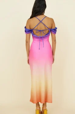 Cocktail Dresses|Vacation Dresses>Hello Molly Play My Ace Maxi Dress Multi