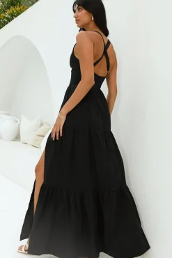 Cocktail Dresses|Vacation Dresses>Hello Molly Polished Beauty Maxi Dress Black