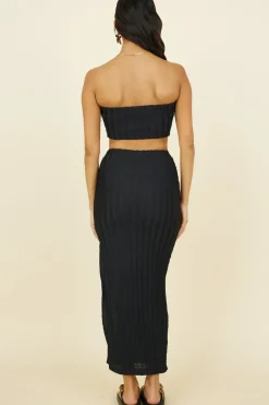 Skirts|Skirt And Top Sets>Hello Molly Poolside Adventure Maxi Skirt Black