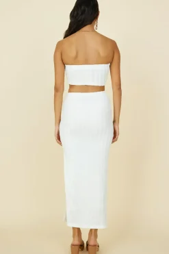 Skirts|Skirt And Top Sets>Hello Molly Poolside Adventure Maxi Skirt White