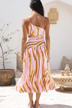 Cocktail Dresses|Casual Dresses>Hello Molly Poppy Seeds Maxi Dress Pink