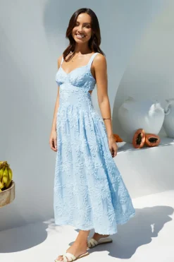 Wedding Guest Dresses|Vacation Dresses>Hello Molly Porcelain Princess Maxi Dress in Blue