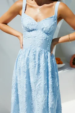 Wedding Guest Dresses|Vacation Dresses>Hello Molly Porcelain Princess Maxi Dress in Blue