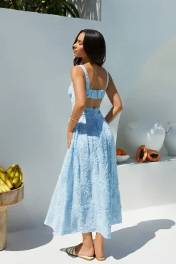 Wedding Guest Dresses|Vacation Dresses>Hello Molly Porcelain Princess Maxi Dress in Blue
