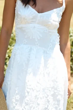 Brunch Dresses|Floral Dresses>Hello Molly Porcelain Princess Maxi Dress White