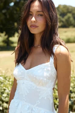 Brunch Dresses|Floral Dresses>Hello Molly Porcelain Princess Maxi Dress White