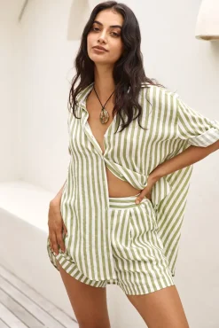 Shorts|Two-Piece Shorts Set>Hello Molly Portugal Paradise Short Sage