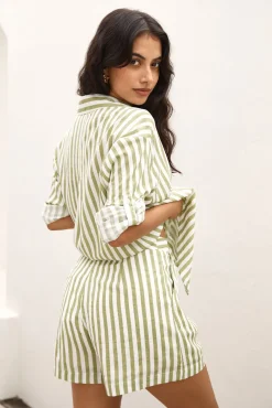 Shorts|Two-Piece Shorts Set>Hello Molly Portugal Paradise Short Sage