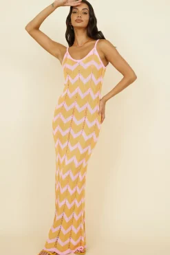 Vacation Dresses|Spring Break Dresses>Hello Molly Portugal Sun Maxi Dress Pink