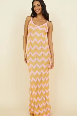 Vacation Dresses|Spring Break Dresses>Hello Molly Portugal Sun Maxi Dress Pink