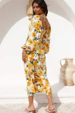 Vacation Dresses|Floral Dresses>Hello Molly Pottery Class Maxi Dress Yellow