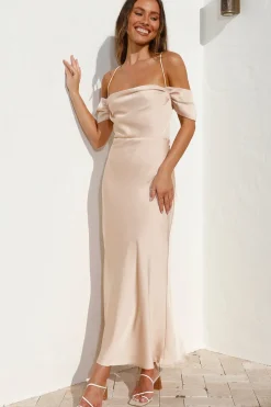 Cocktail Dresses|Bridesmaid Dresses>Hello Molly Pour Moi Maxi Dress Champagne