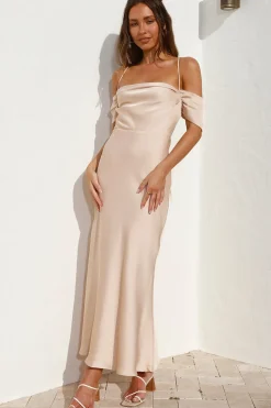 Cocktail Dresses|Bridesmaid Dresses>Hello Molly Pour Moi Maxi Dress Champagne