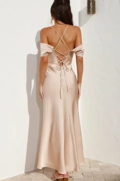 Cocktail Dresses|Bridesmaid Dresses>Hello Molly Pour Moi Maxi Dress Champagne