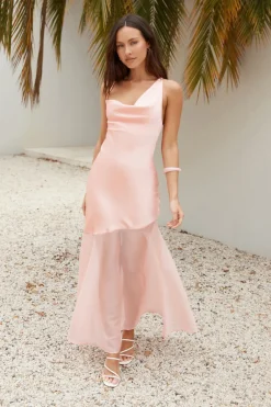 Wedding Guest Dresses|Formal Dresses>Hello Molly Princess Peach Maxi Dress Pink