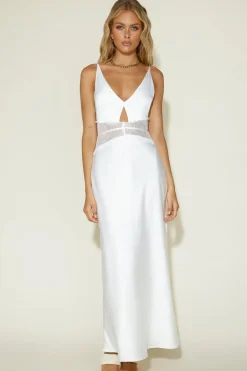 Formal Dresses|Cocktail Dresses>Hello Molly Priscilla Maxi Dress White