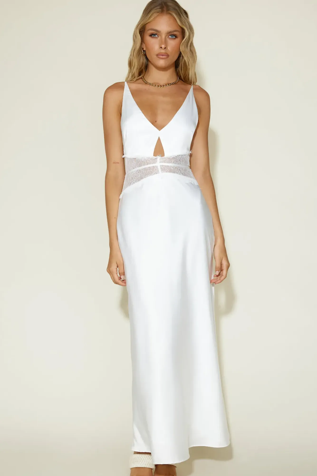 Formal Dresses|Cocktail Dresses>Hello Molly Priscilla Maxi Dress White