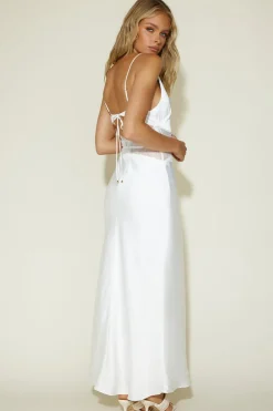 Formal Dresses|Cocktail Dresses>Hello Molly Priscilla Maxi Dress White