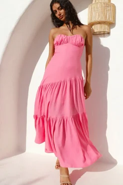 Wedding Guest Dresses|Cocktail Dresses>Hello Molly Promise Yourself Maxi Dress Pink