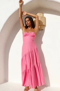 Wedding Guest Dresses|Cocktail Dresses>Hello Molly Promise Yourself Maxi Dress Pink
