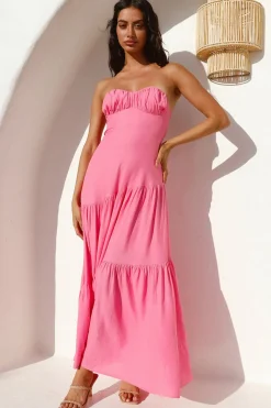 Wedding Guest Dresses|Cocktail Dresses>Hello Molly Promise Yourself Maxi Dress Pink