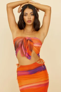 Skirt And Top Sets>Hello Molly Proserpina Set Orange