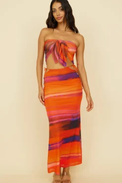 Skirt And Top Sets>Hello Molly Proserpina Set Orange