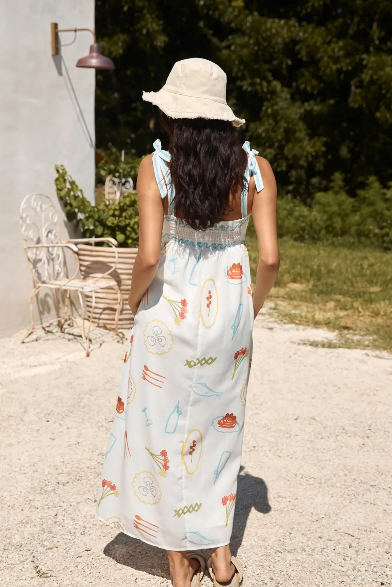 Vacation Dresses|Spring Break Dresses>Hello Molly Provence Escape Linen Maxi Dress Multi